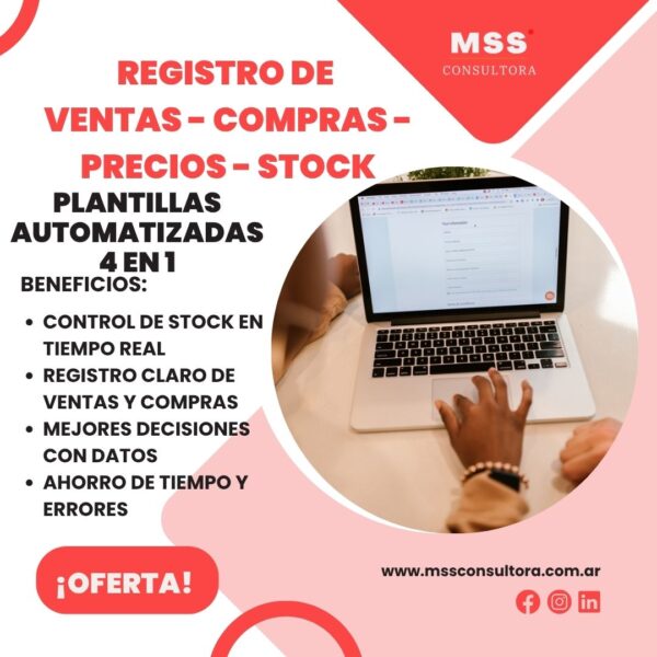 REGISTRO Y CÁLCULO DE VENTAS - COMPRAS - PRECIOS - STOCK