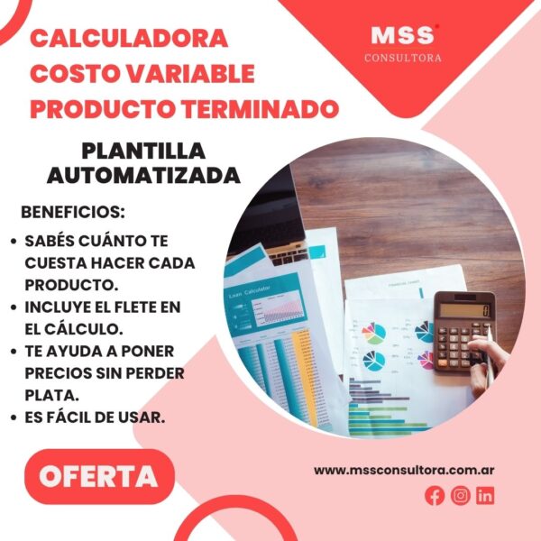 CALCULADORA COSTO VARIABLE PRODUCTO