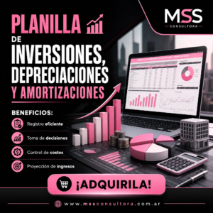 PLANILLA DE INVERSIONES - DEPRECIACIONES - AMORTIZACIONES